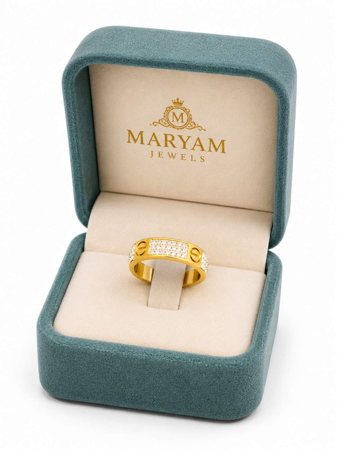 Luxury Gold Crystal Ring
