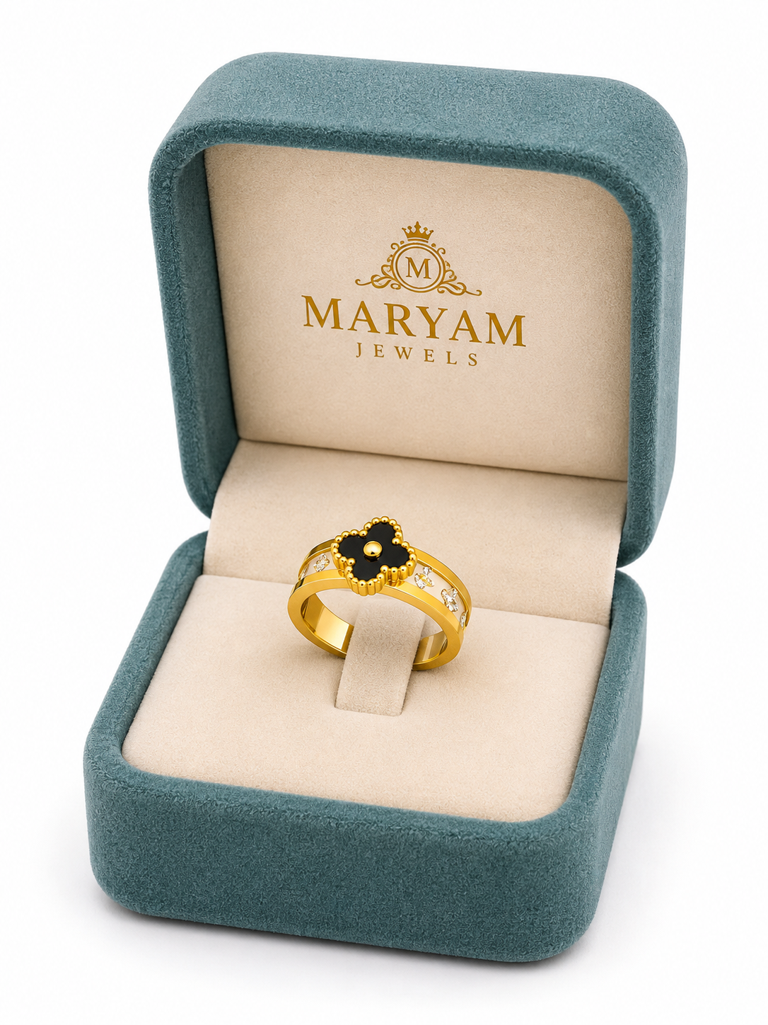 Luxury Gold Crystal Ring