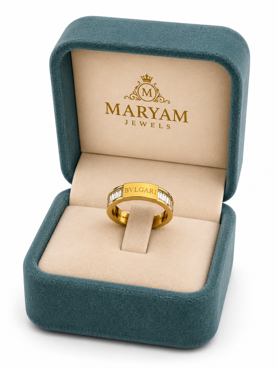 Luxury Gold Crystal Ring