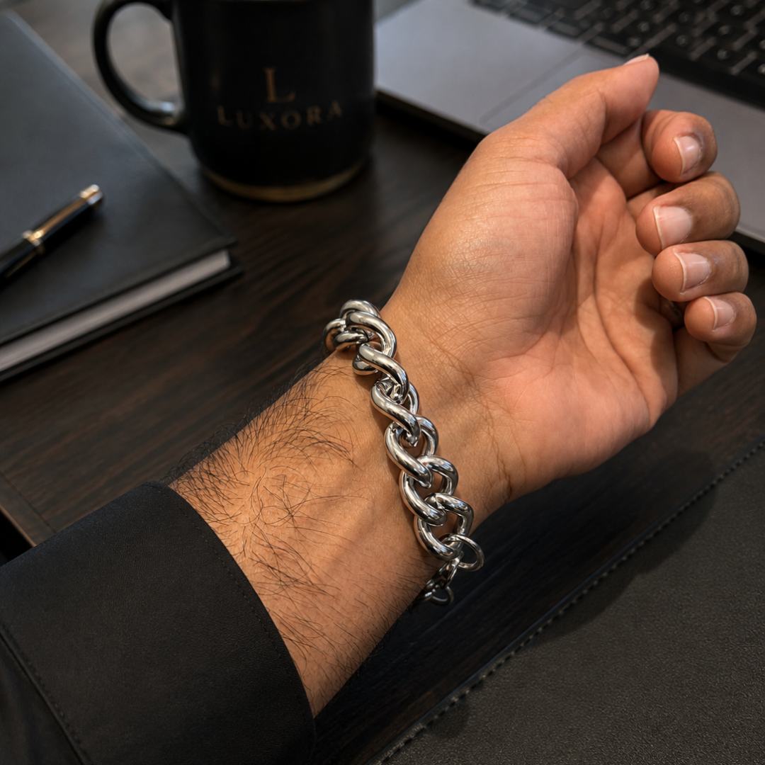 Men's Silver Chain Bracelet