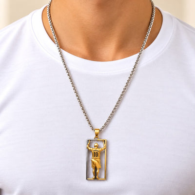 Men's Silver Messi Pendant Necklace