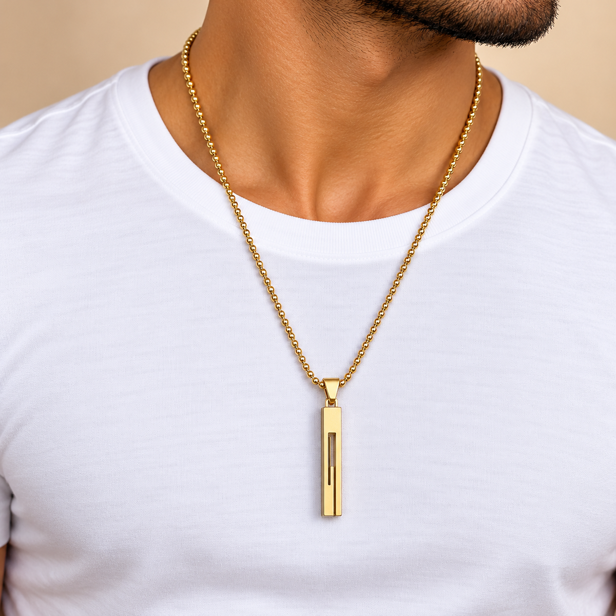 Men's Gold Pendant Necklace