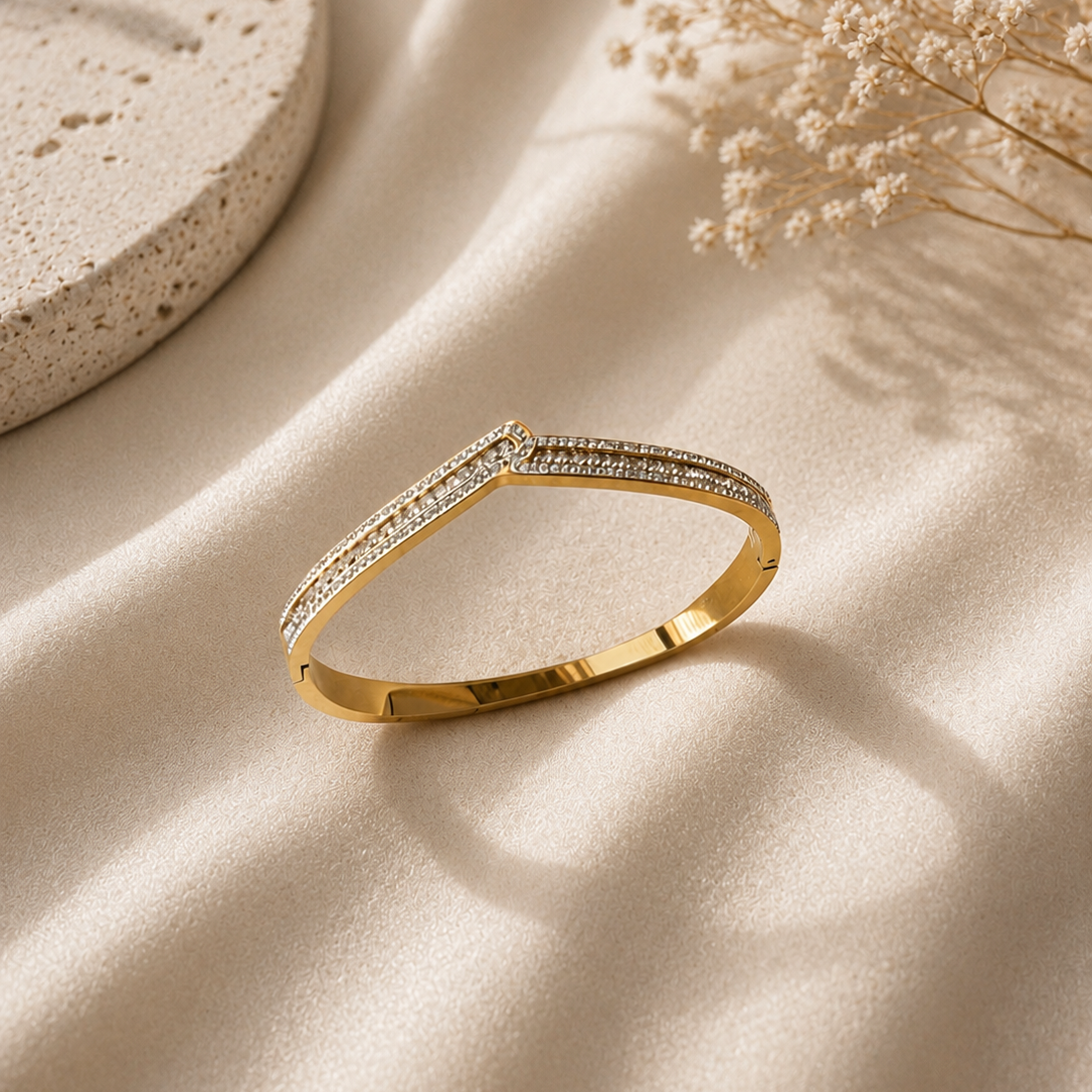 Delicate Diamond Accent Bangle