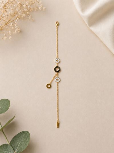 Noir & Pearl Circle Bracelet