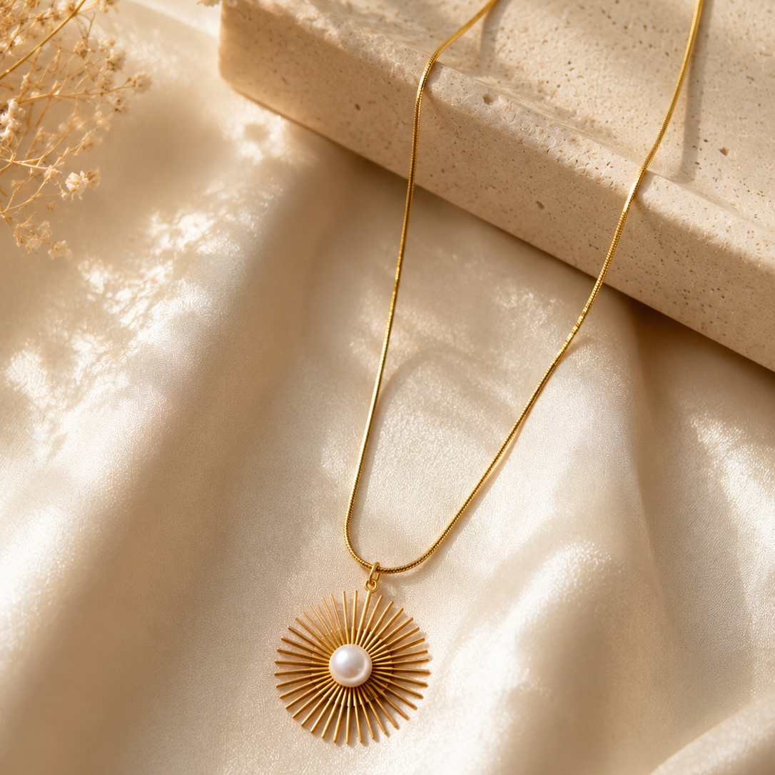 Sunburst Pearl Pendant