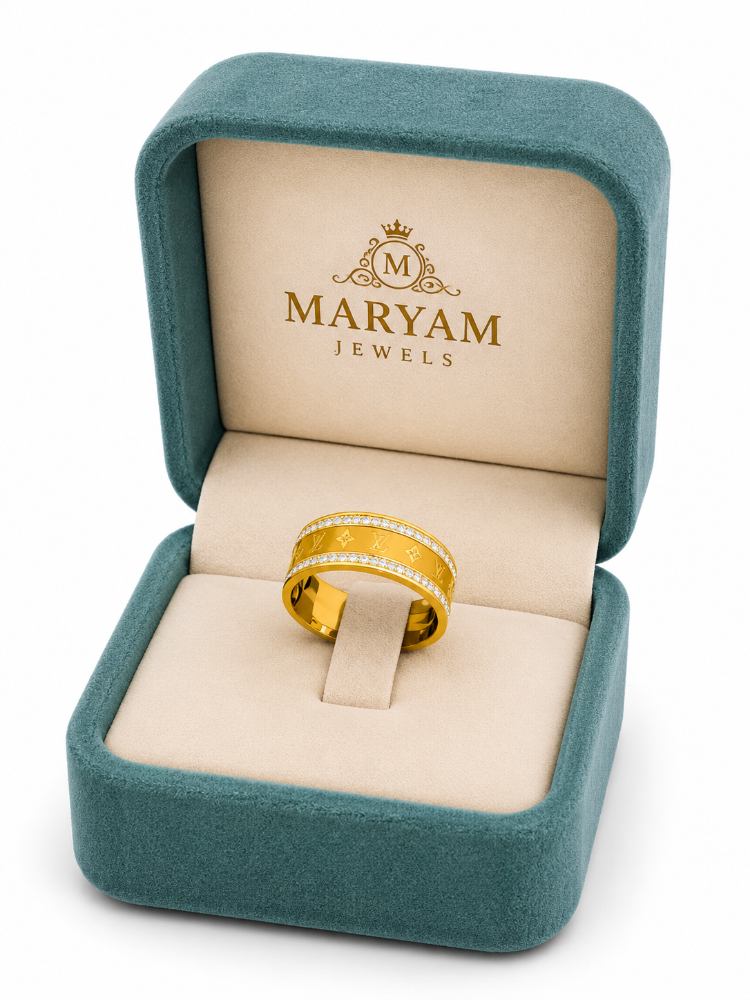 Luxury Gold Crystal Ring
