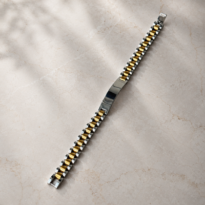 Silver & Gold Men's Bracelet