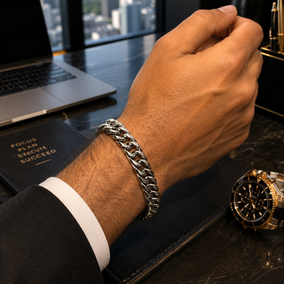 Men's Silver Chain Bracelet