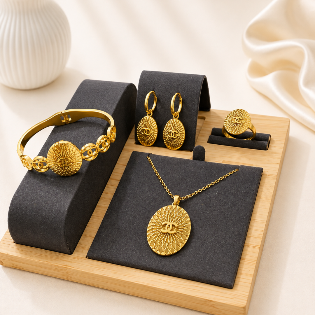 Women’s 4-Piece 18K Gold Plated Jewelry Set