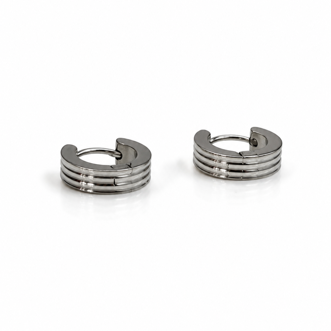 Premium Stainless Steel Huggie Hoop Earrings for Men