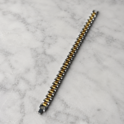Silver & Gold Stainless Steel Bracelet