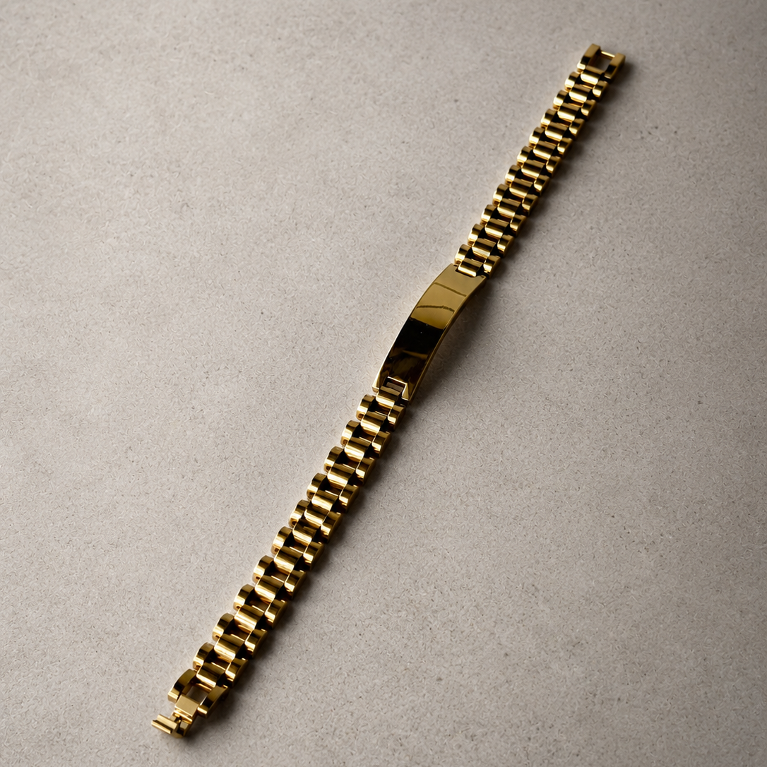 Gold Men's Stainless Steel Bracelet