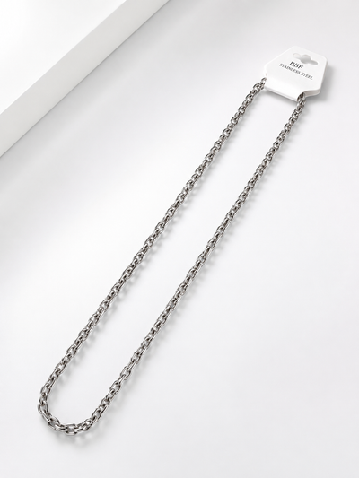 A silver-toned metal stainless steel chain necklace in doha at qatar