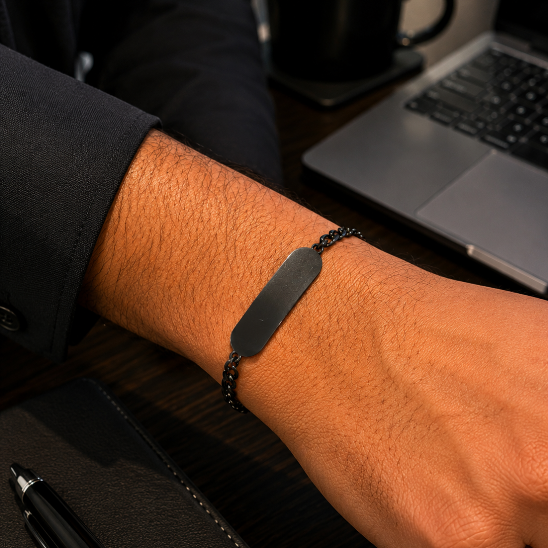 Black Chain Bracelet for Men