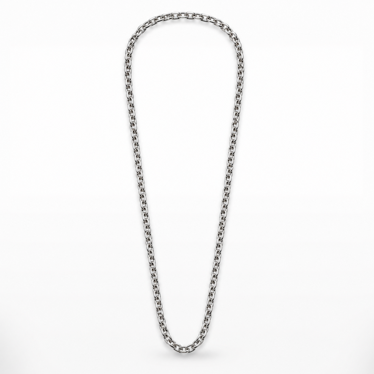 A silver-toned metal chain necklace at qatar doha