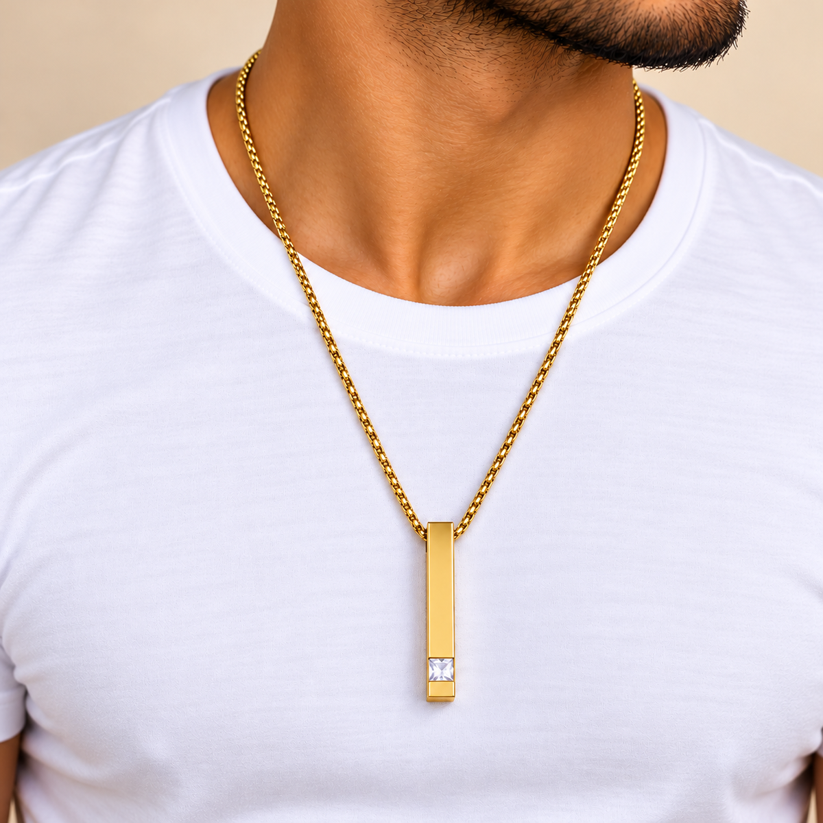 Men's Gold Pendant Necklace