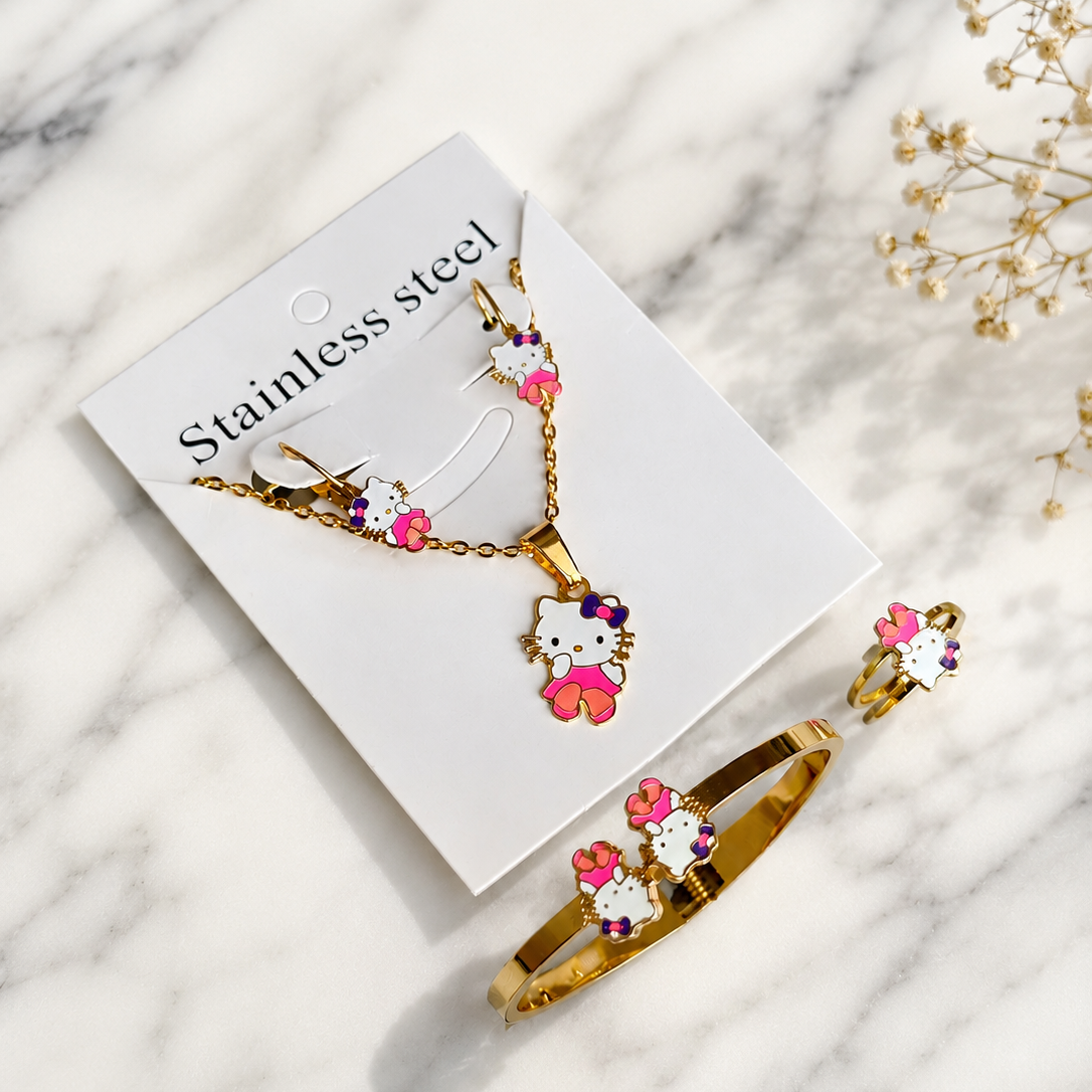 Pink Kitty Charm Collection