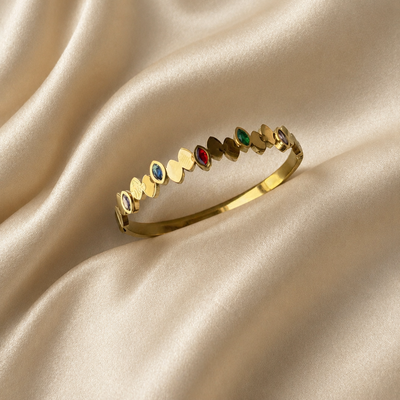 Radiant Gemstone Bangle