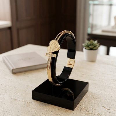 Forever Love Luxury-Inspired Gold Bangle