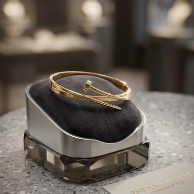 Modern Nail Gold Bangle