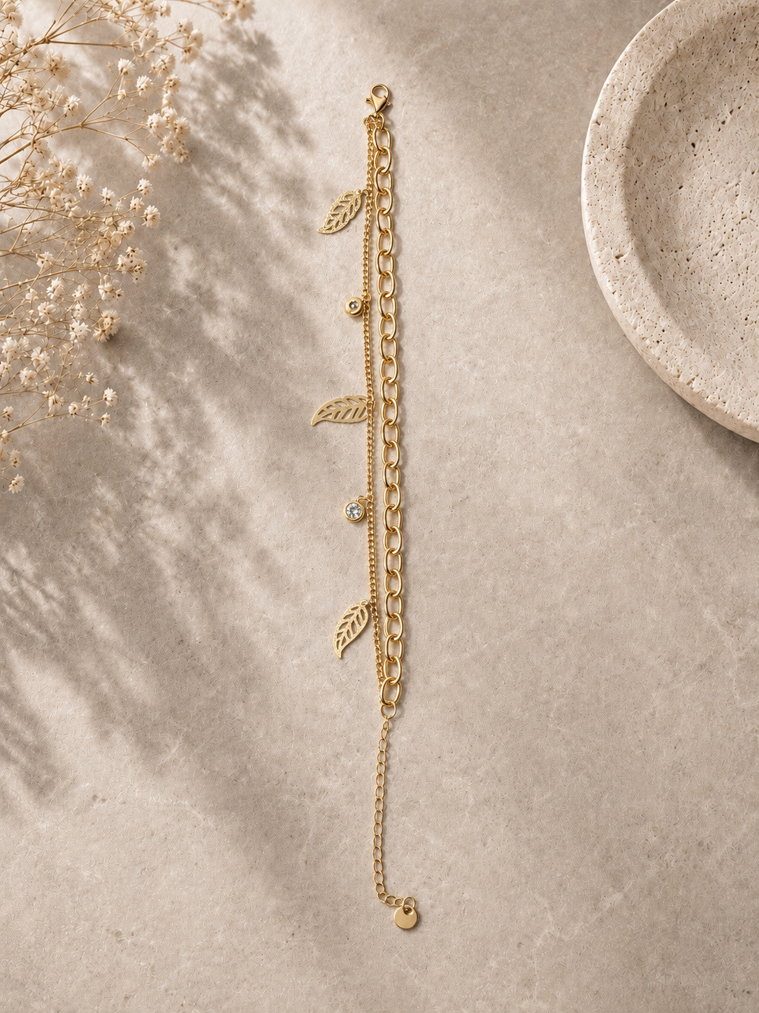 Crystal Leaf Elegance
