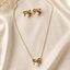 Golden Pearl Bow Jewelry Set
