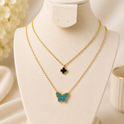 Golden & Green Aura Necklace