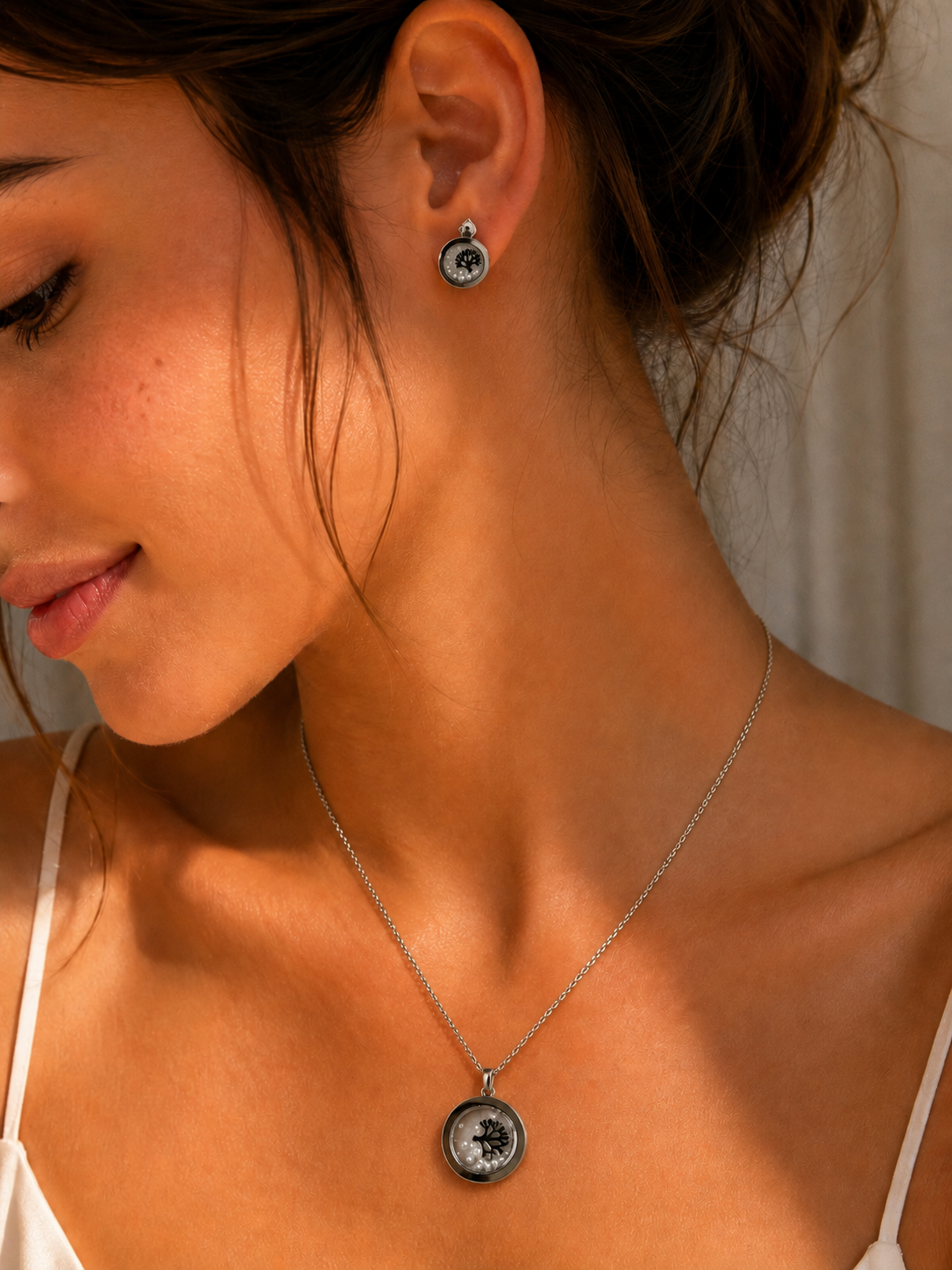 Silver Tree of Life Jewelry Set