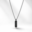 Shop premium men's black bar pendant necklace in Doha, Qatar. Stainless steel, waterproof, fade-resistant minimalist necklace with fast delivery across Qatar.