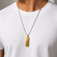 Shop premium men's gold bar pendant necklace in Doha, Qatar. Stainless steel, waterproof, fade resistant, stylish minimalist design with fast delivery across Qatar.